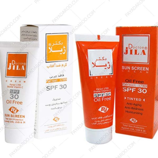 کرم ضد آفتاب SPF30 دکتر ژیلا 30 گرم (رنگی و بی رنگ) - Doctor Jila Sun Screen Cream Oil Free SPF30 30 gr