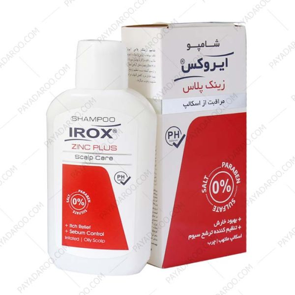شامپو زینک پلاس فاقد سولفات ایروکس مخصوص شوره چرب - Irox Zinc Plus Oily Scalp Shampoo 200 g