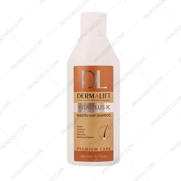 شامپو کراتین ویتا پلاس کی درمالیفت - Dermalift Vita Plus K Keratin Hair Shampoo 200 ml
