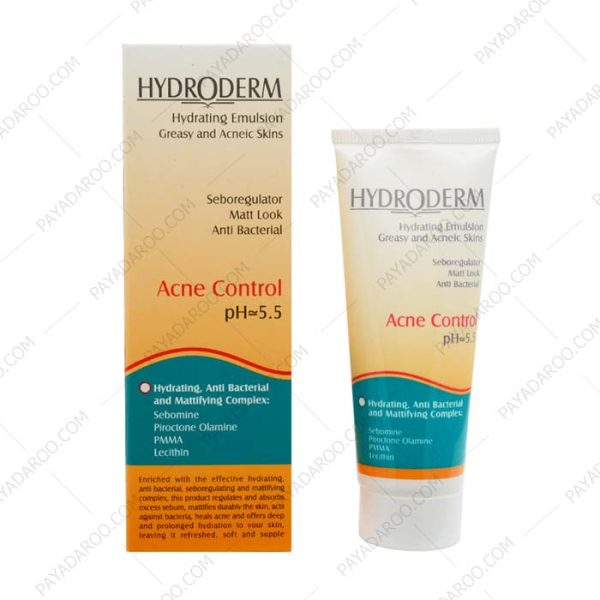 امولسیون مرطوب کننده پوست چرب هیدرودرم - Hydroderm Hydrating Emulsion Acne Control Oily Skins 40 ml