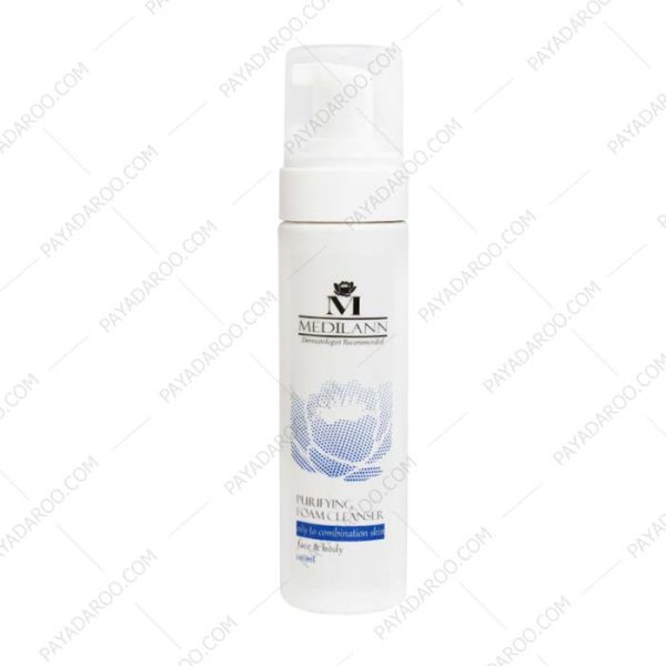 فوم شستشو صورت و بدن مدیلن مناسب پوست چرب و مختلط - Medilann Purifying Foam Cleanser Oily To Combination Skin 200 ml