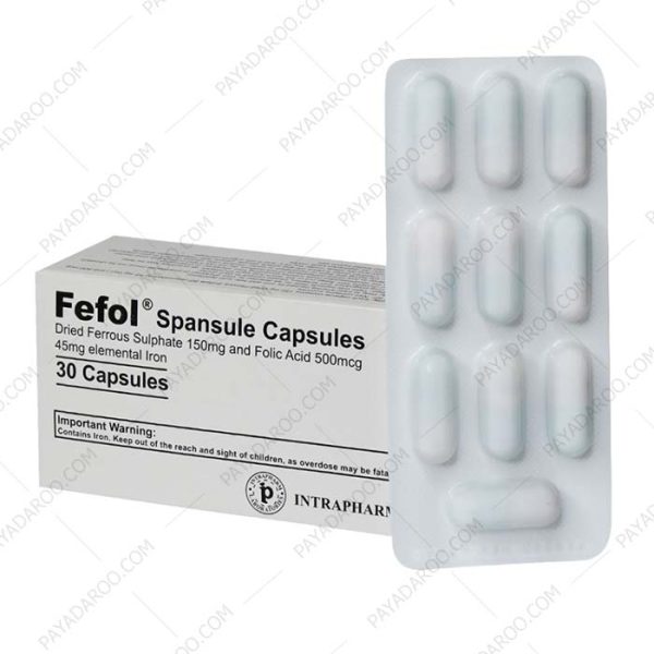 کپسول فیفول (ففول) اینترافارم - Intrapharm Fefol Spansule 30 Capsules