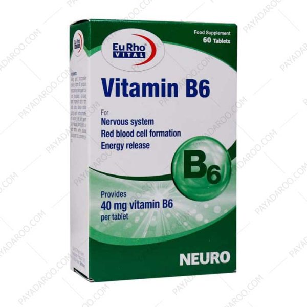 قرص ویتامین ب6 یوروویتال 60 عدد - eurho vital vitamin b6 60 tablets