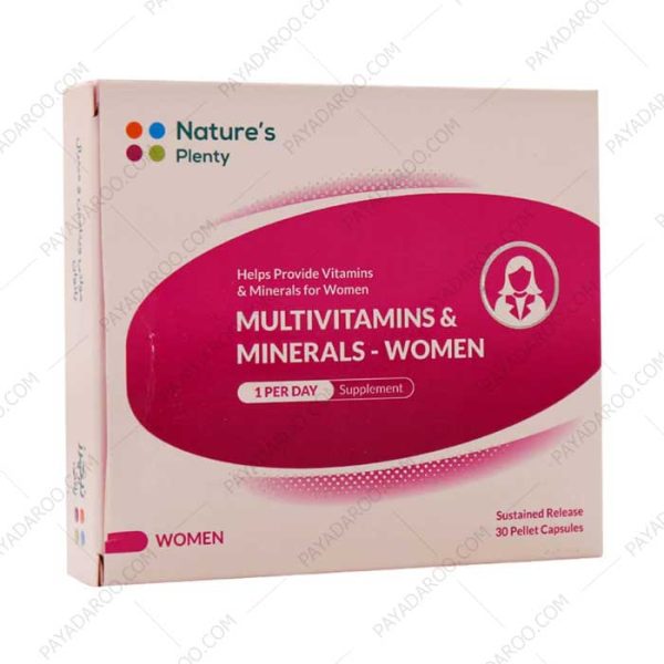 کپسول مولتی ویتامین و مینرال بانوان نیچرز پلنتی 30 عددی - natures plenty multivitamin and mineral for women 30 capsules